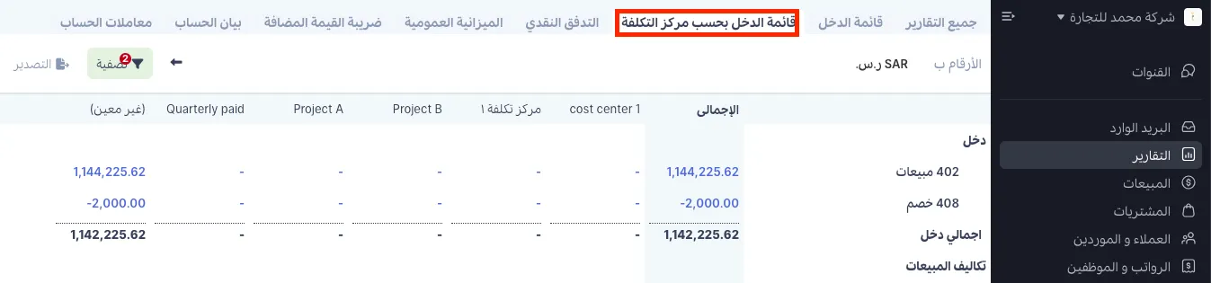 مراكز التكلفة